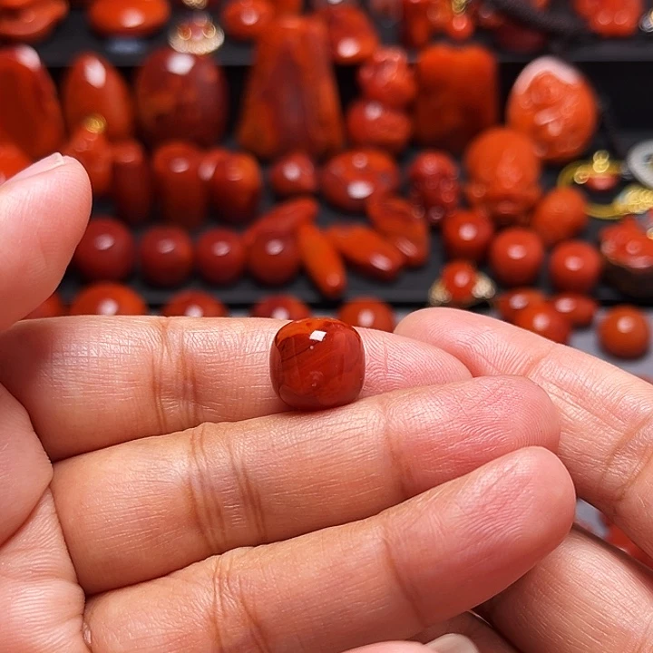 南红玛瑙未镶嵌配饰火焰纹老型12.5mm