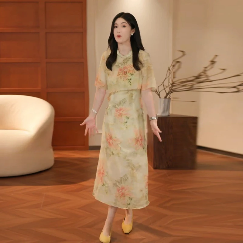 今年流行新中式女装旗袍连衣裙显瘦收腰独特超好看漂亮气质长裙子