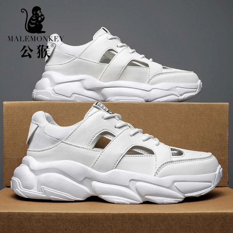 公猴官方正版男鞋轻便透气洞洞鞋子外穿耐磨防滑包头凉鞋-24XS105