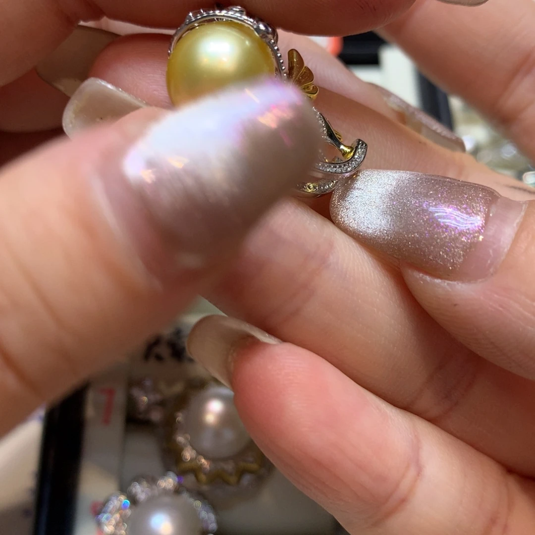 海水珍珠银S925镶嵌颈饰