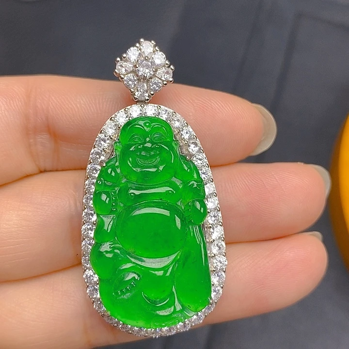 翡翠银S925镶嵌颈饰