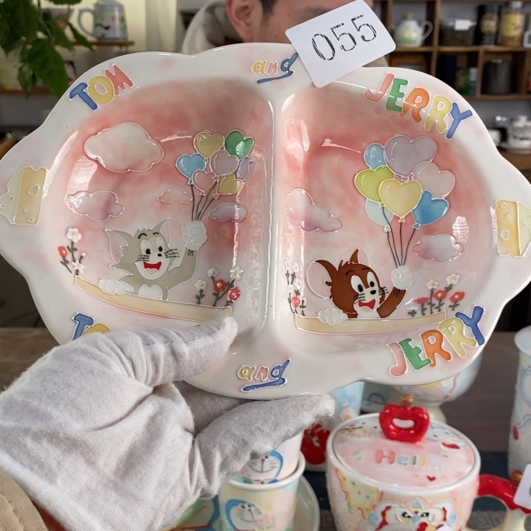 瓷片景德镇釉下彩手绘