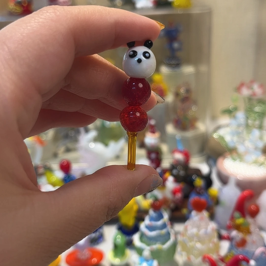 手工艺品琉璃熊猫糖葫芦