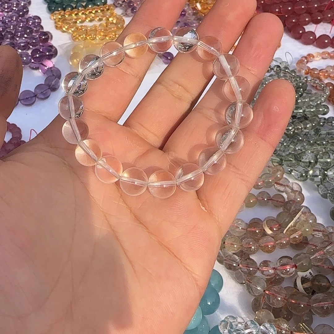 未镶嵌手链水晶8mm双a白水天然水晶