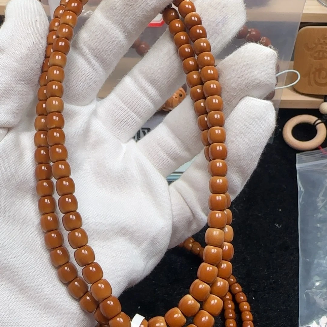 手串橄榄核老挝长串极限弧三花6.8mm