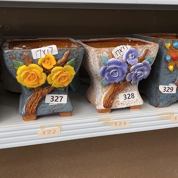 紫砂花盆粗陶材质多肉花盆