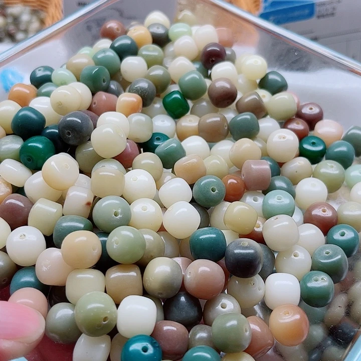 白玉菩提手串瑕疵12彩色混珠200颗卡灯牌宠300颗