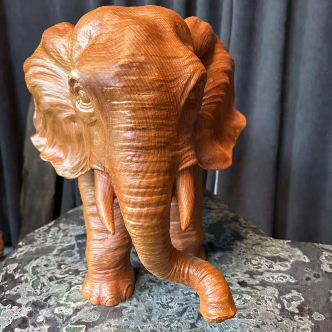 一物一拍红榉木木雕吉象
