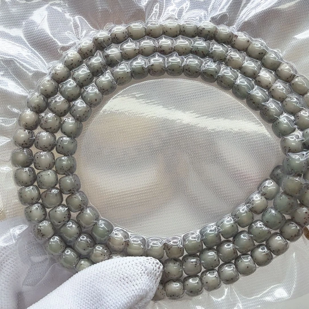 手串星月菩提10梵天绿冰针尖星河豚7左右108一物一图