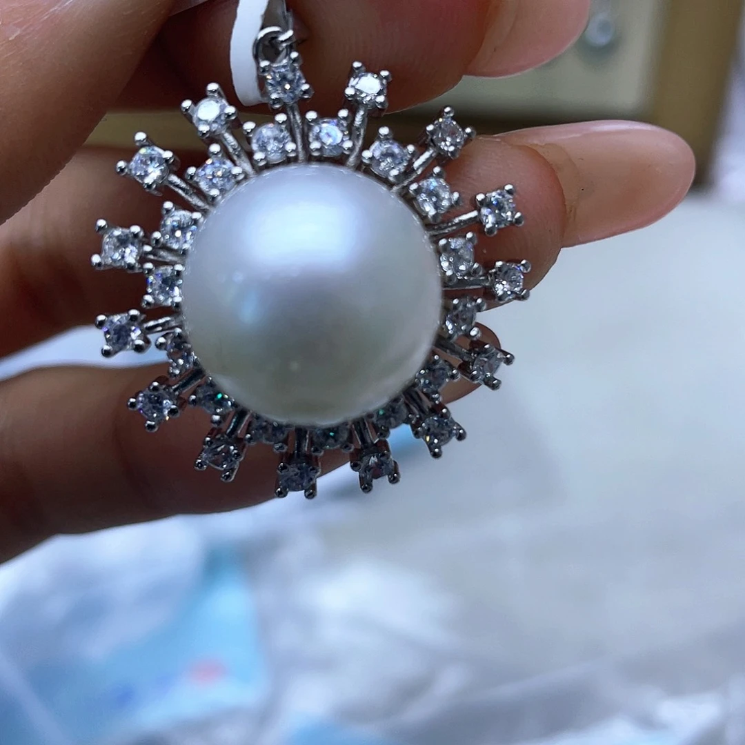 海水珍珠颈饰银S925镶嵌