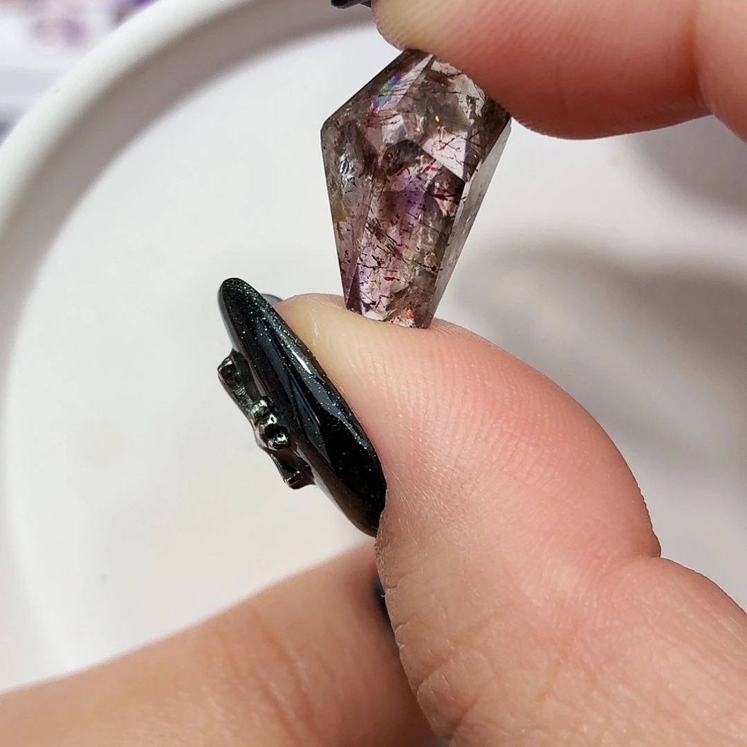 珠宝半成品水晶未镶嵌紫超七