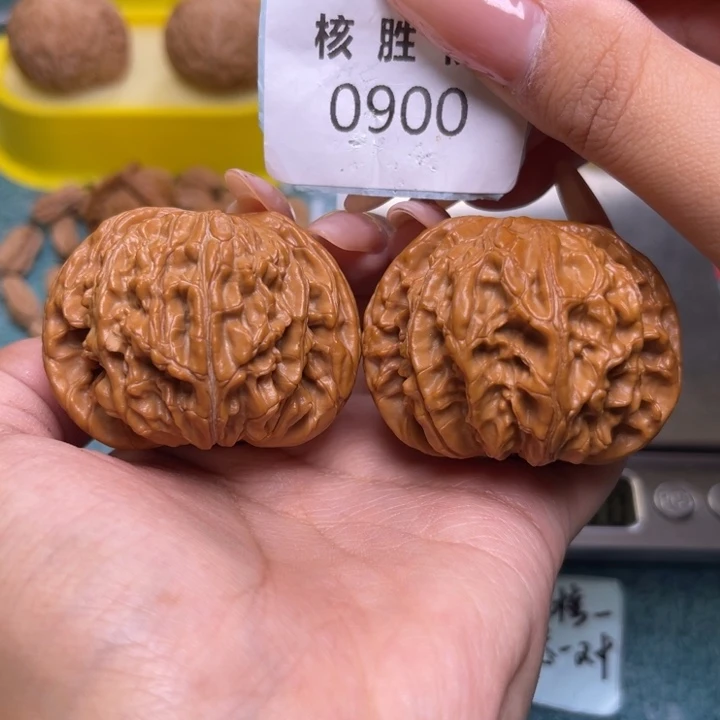 文玩核桃把件磨盘45.0900