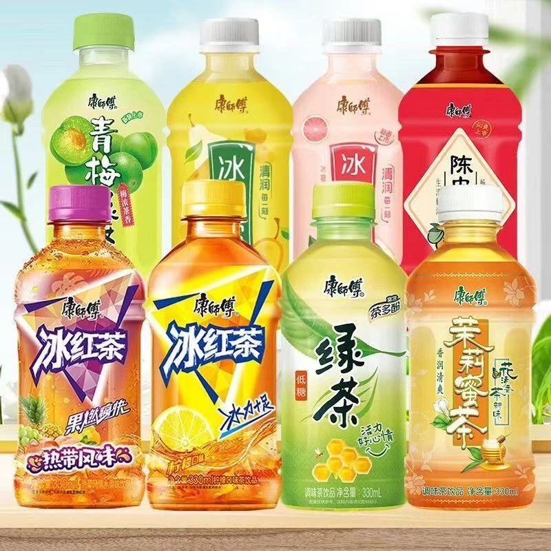 【12瓶装330ml】康师傅纯萃茉莉绿茶冰红茶蜜茶休闲零