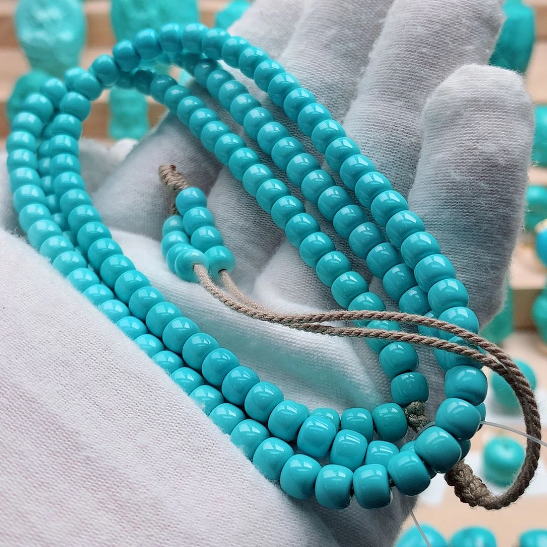 绿松石未镶嵌高货108念珠