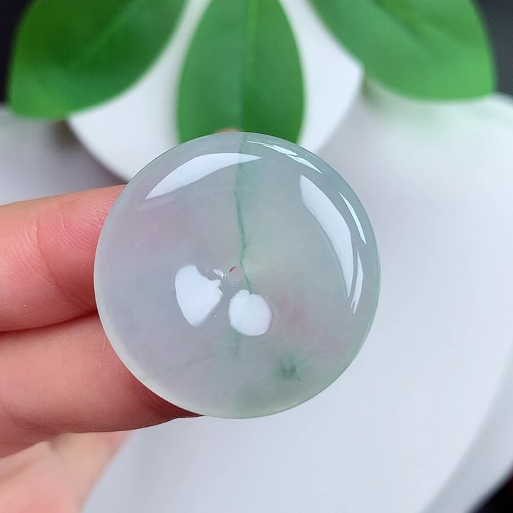 颈饰未镶嵌翡翠平安扣 28.2x6.0mm