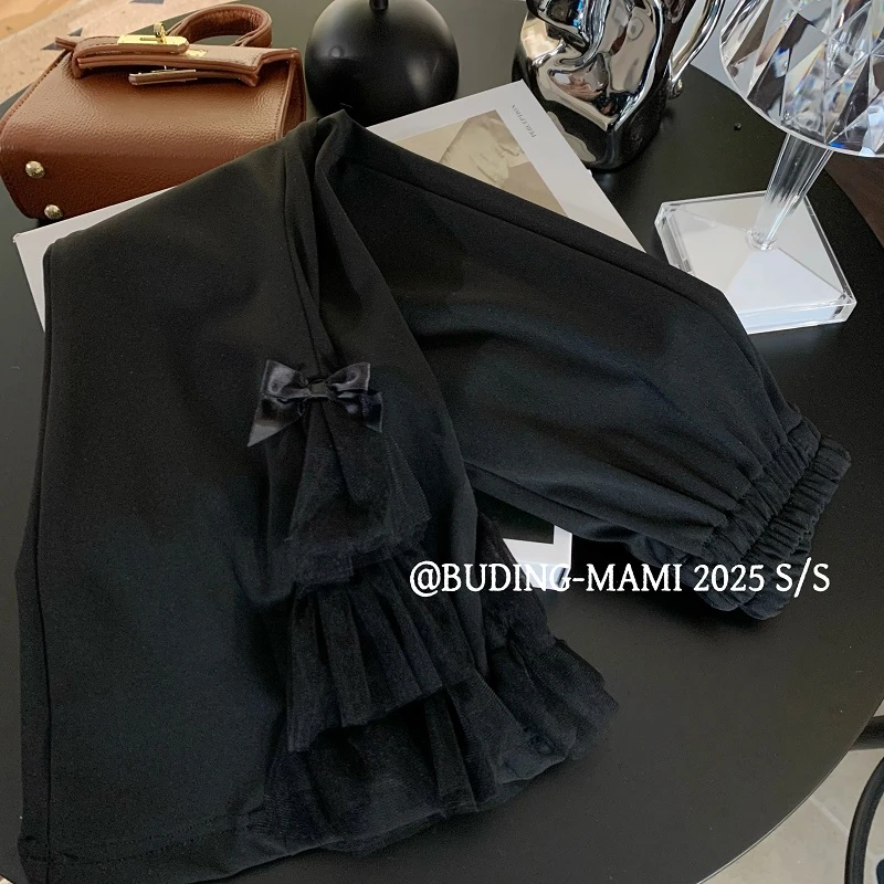 现货BD.M【化蝶飞】女童春装裤子2025新款宝宝蝴蝶结长裤休闲裤