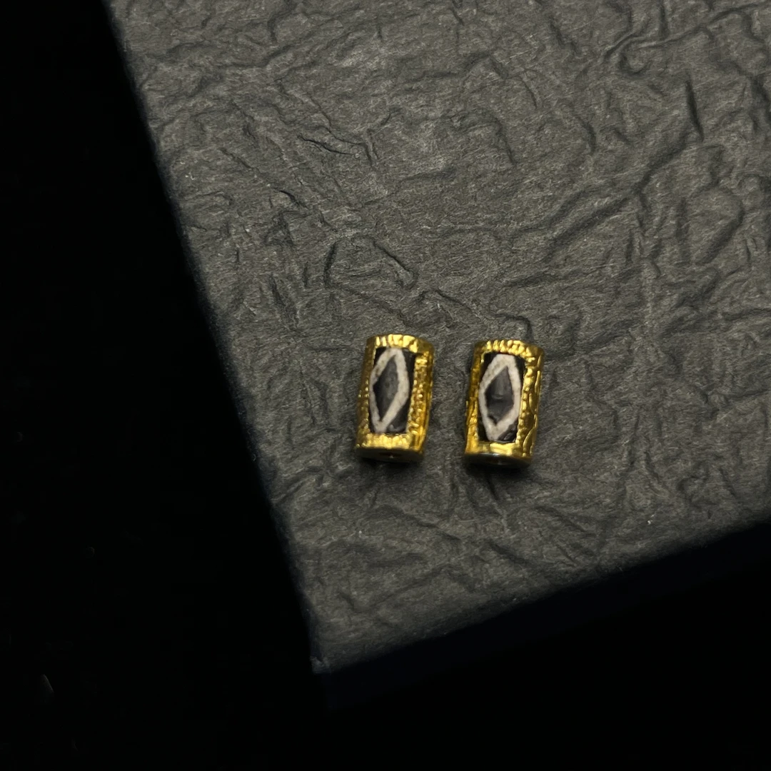 千年玛瑙金刚三眼套装+24k 5mm 一对4800 全品百搭