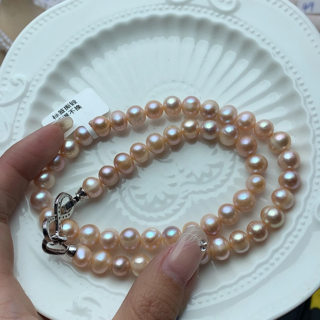 淡水珍珠8-9未镶嵌a133项链