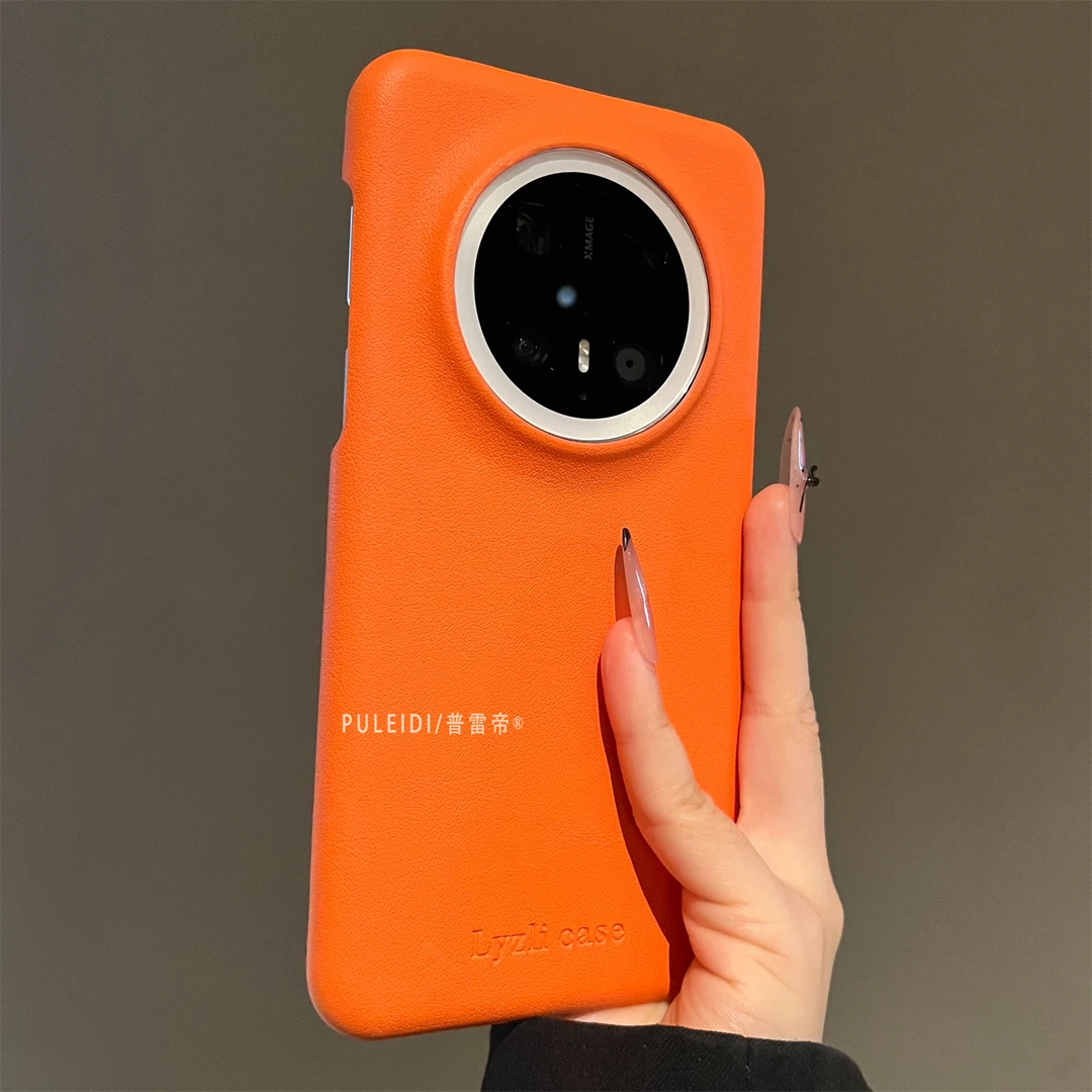 肤感素皮适用华为mate70Pro+手机壳mate60pro简约高档pura80Ultra