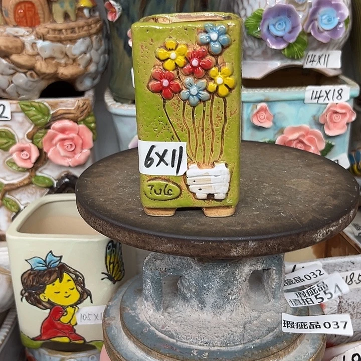 紫砂花盆粗陶材质多肉花盆