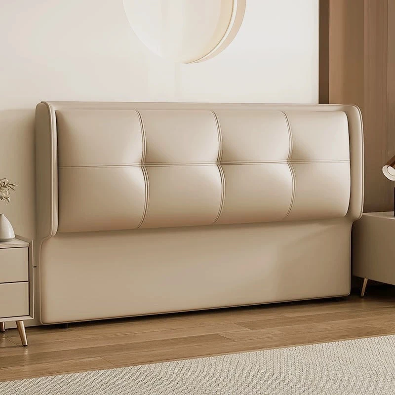 新款轻奢简约现代定制实木软包床头靠背板落地超薄单买整装发货