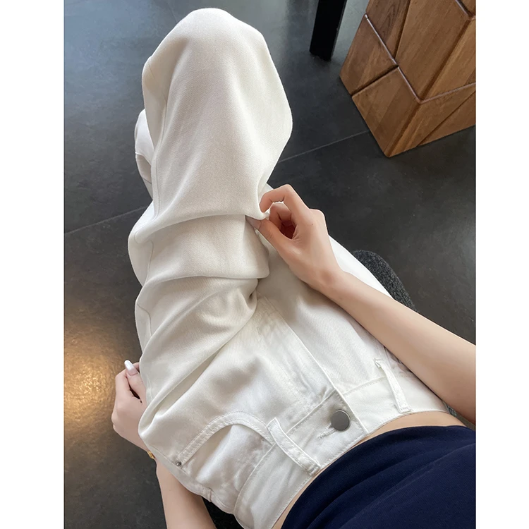 梦冷白色天丝牛仔裤女夏季薄款2025新款高腰显瘦垂感直筒冰丝阔腿