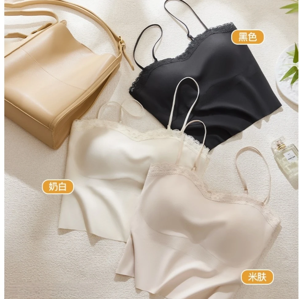 小八定制2025夏季新款百搭显瘦女神无痕蕾丝背心吊带 00085 BXJ