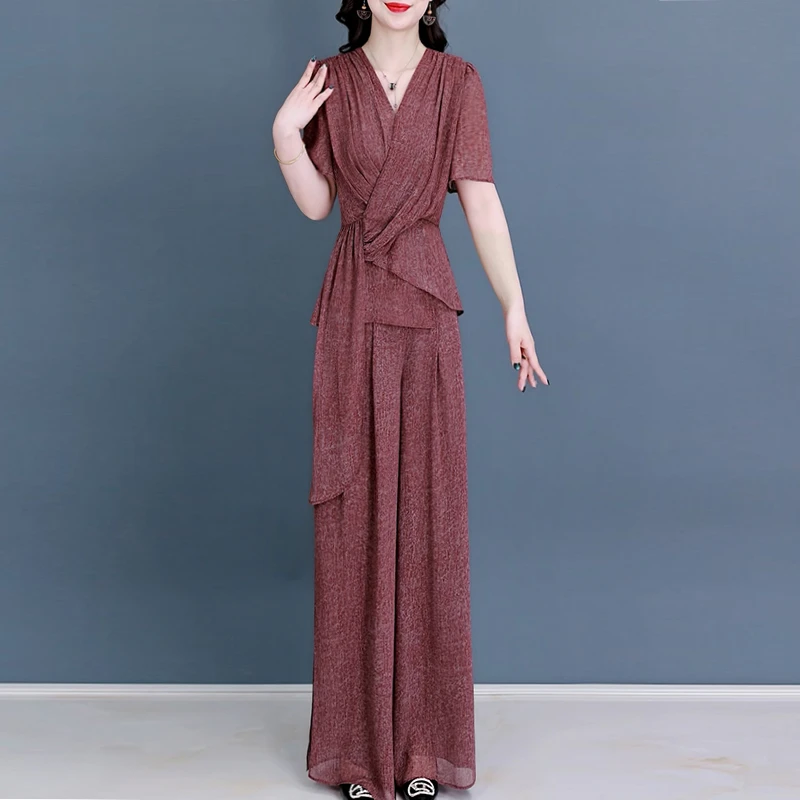 拉夏贝尔轻奢小众高级感女装职业套装2025夏季时尚洋气喜婆婆两件