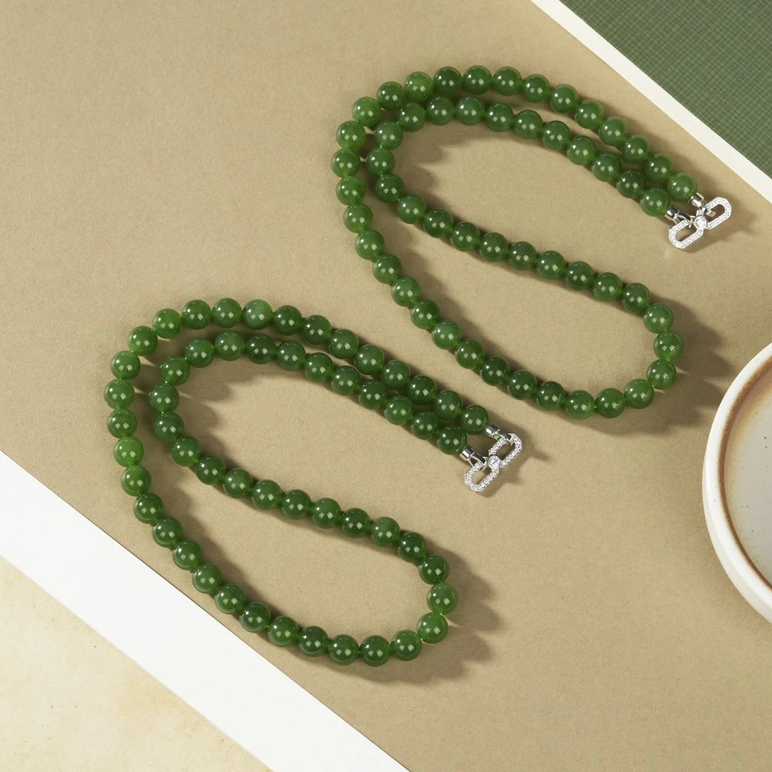 【云上叙】和田玉项链-多样性发一件-约8mm V73075-K（商城）