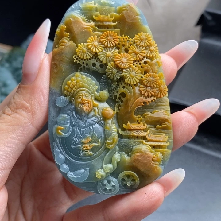 大***哥定制翡翠未镶嵌财神