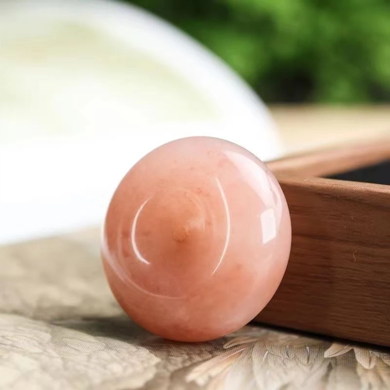 新疆金丝玉桃花酿冰透油润色泽纯正天然玉石平安扣