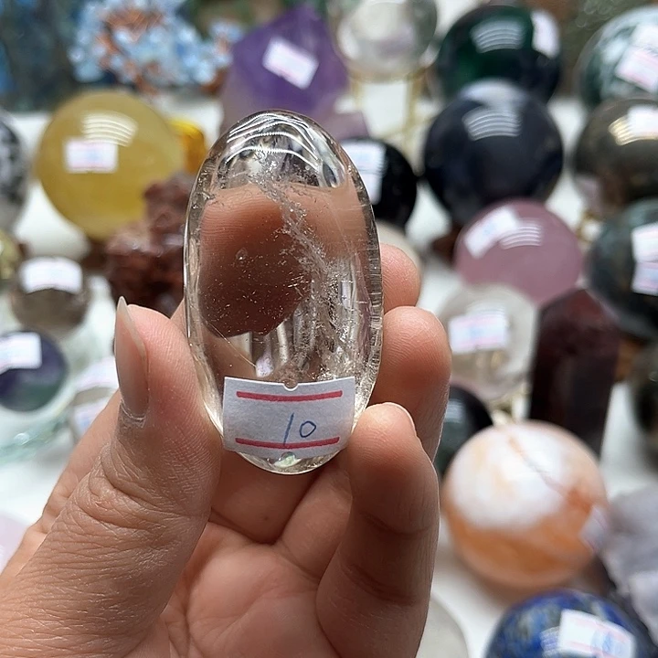 50克茶水晶把玩未镶嵌水晶?****