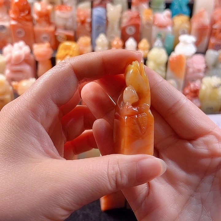 老挝石印石1.7厘米，玉兰，包刻