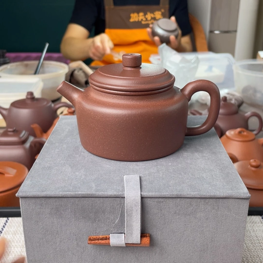 茶壶紫砂【特价款】半手工底槽青德钟壶200cc