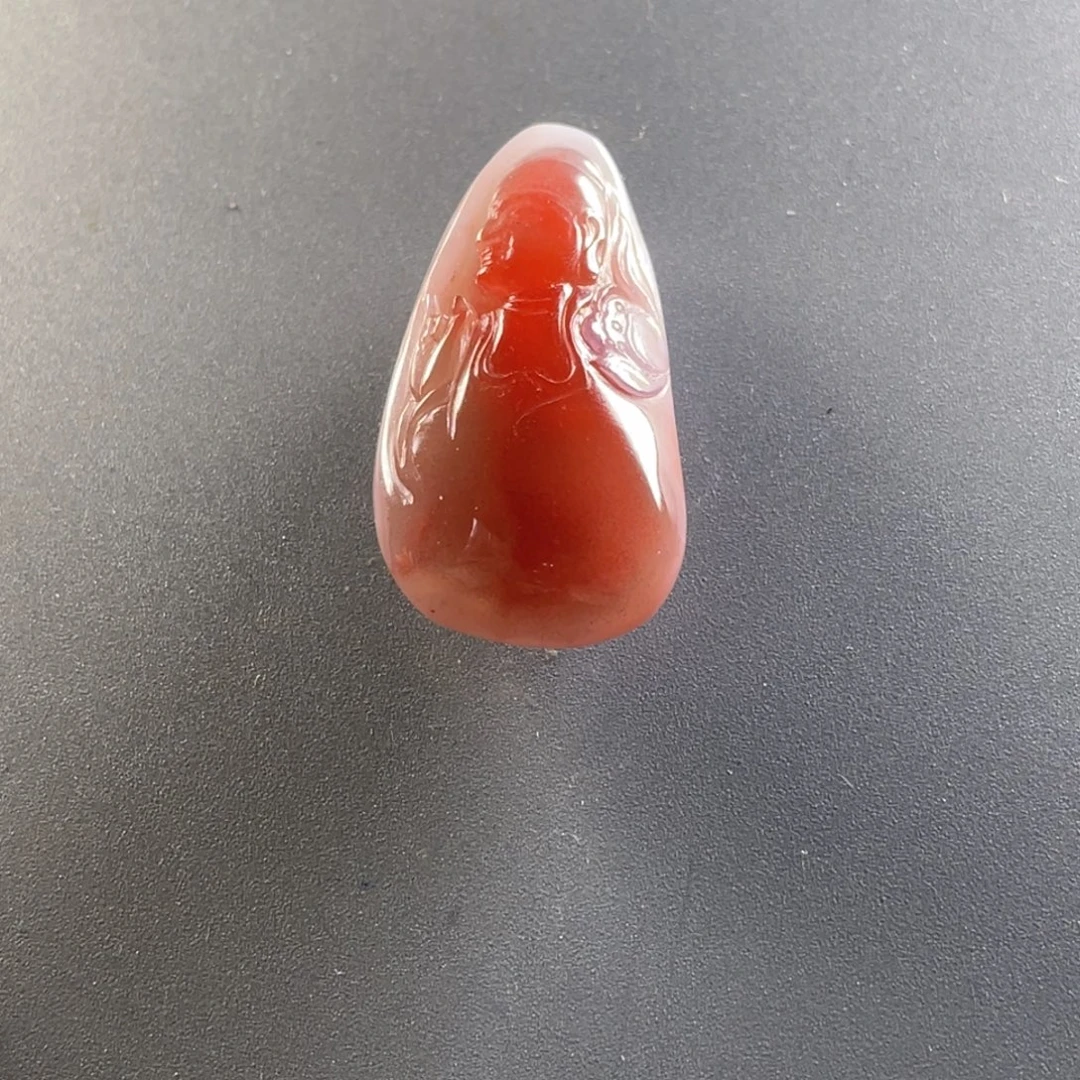 南红玛瑙未镶嵌天然原矿杨柳大黑洞俏色巧雕