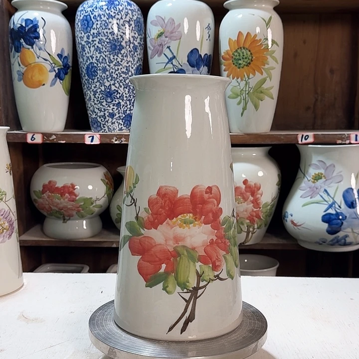 瓶宝塔牡丹新款陶瓷陶瓷