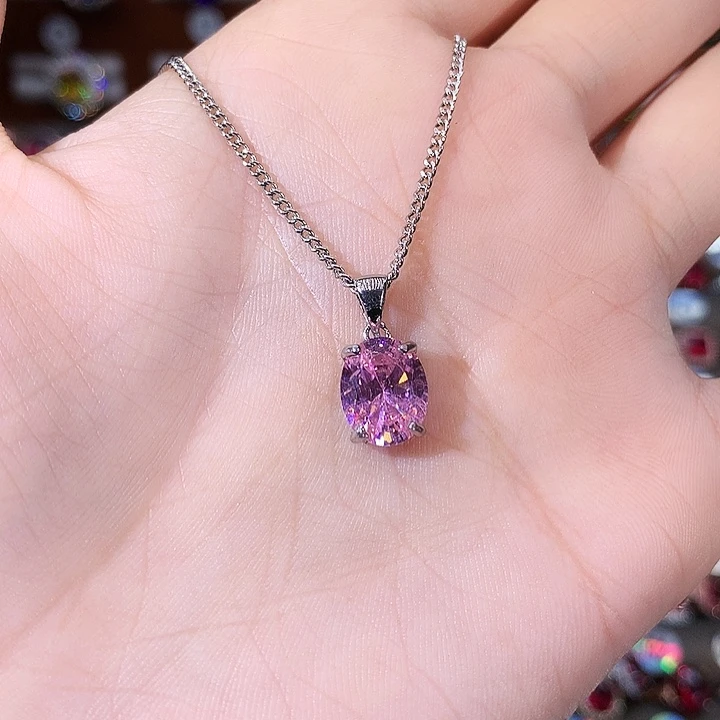 颈饰碧玺银S925镶嵌白810