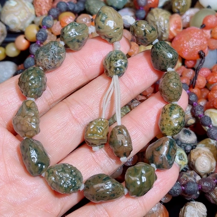 玛瑙/玉髓手链银S925镀金镶嵌车*干