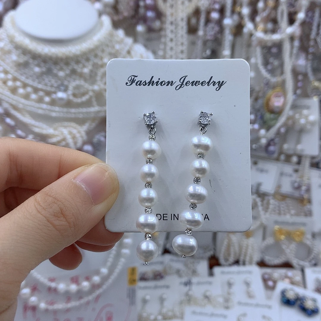 银S925镶嵌项链耳饰淡水珍珠