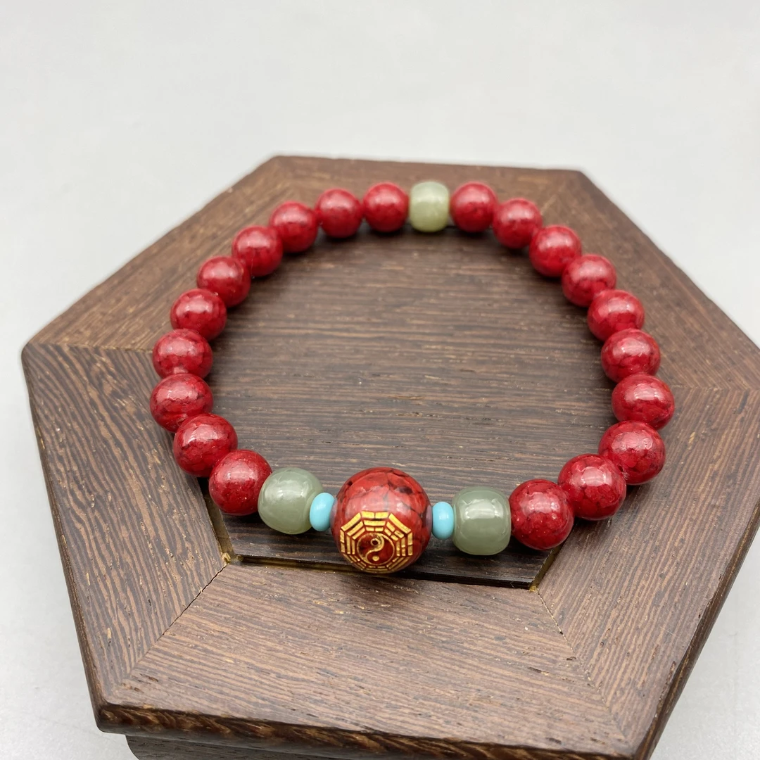 含辰砂工艺品JT333-8mm晶体创意手串