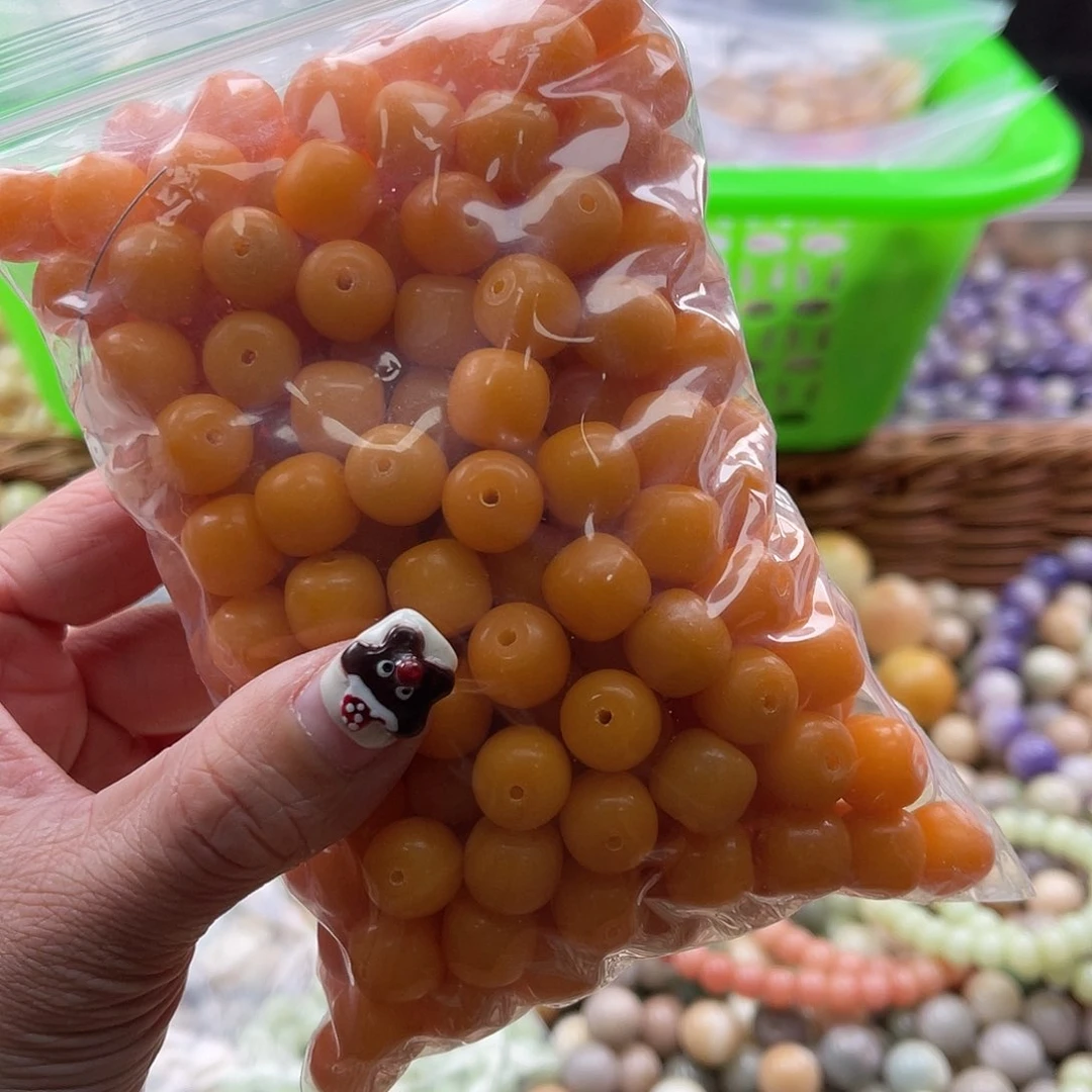 白玉菩提吊坠Q/11mm/150颗锅底