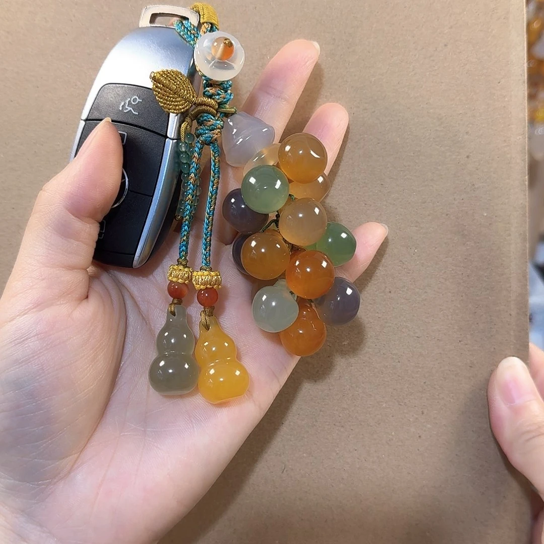 玛瑙/玉髓钥匙挂件未镶嵌杨*会