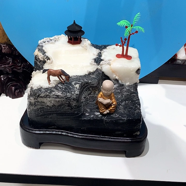 灵璧石白灵石摆件