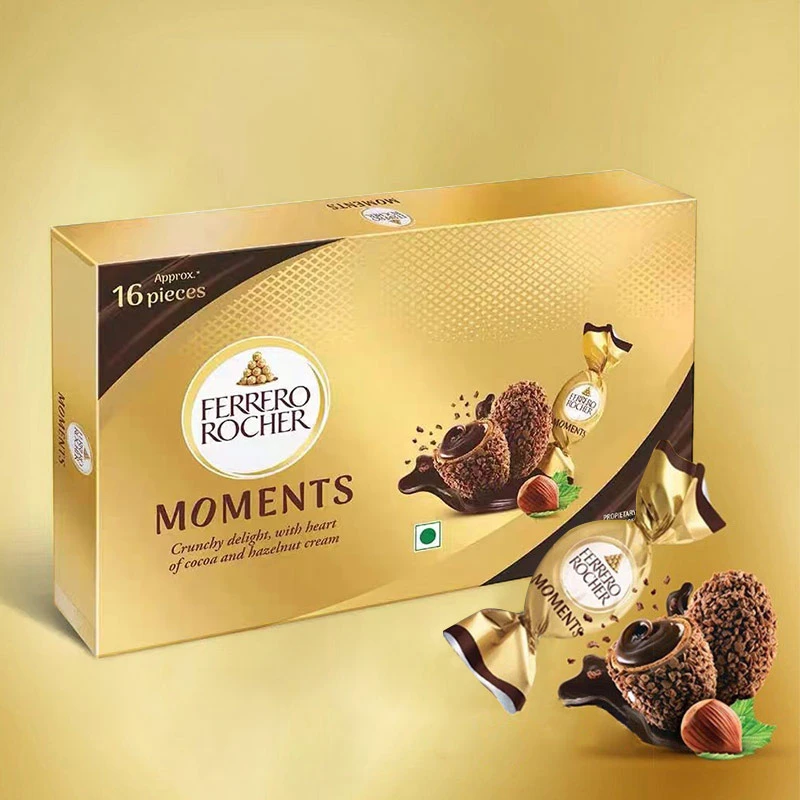 费列罗牛奶黑巧克力脆皮球夹心榛子酱威化进口喜糖伴手礼零食92.8