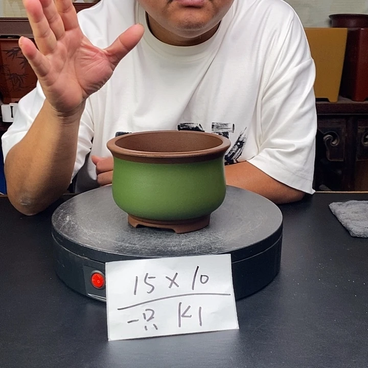 紫砂花盆货号一只K1