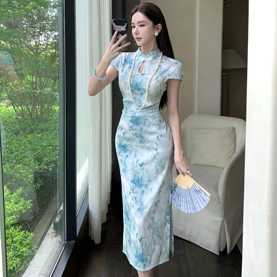 新中式国风改良旗袍年轻款少女日常可穿高级感绝美气质连衣裙女夏