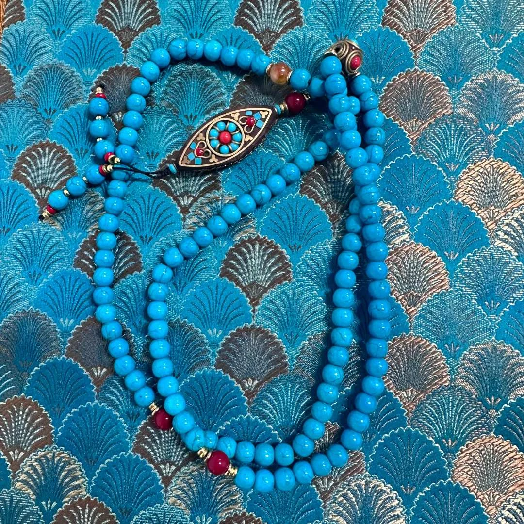 【器物炎灵 】绿色松多圈毛衣链