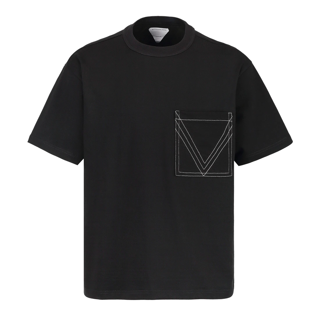 BOTTEGA新款V字明线设计宽松潮流T恤男女同款短袖