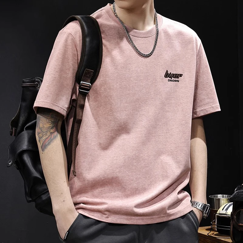 U&PURA简约百搭短袖t恤男士夏季2025新款大码高端衣服时尚潮流T恤