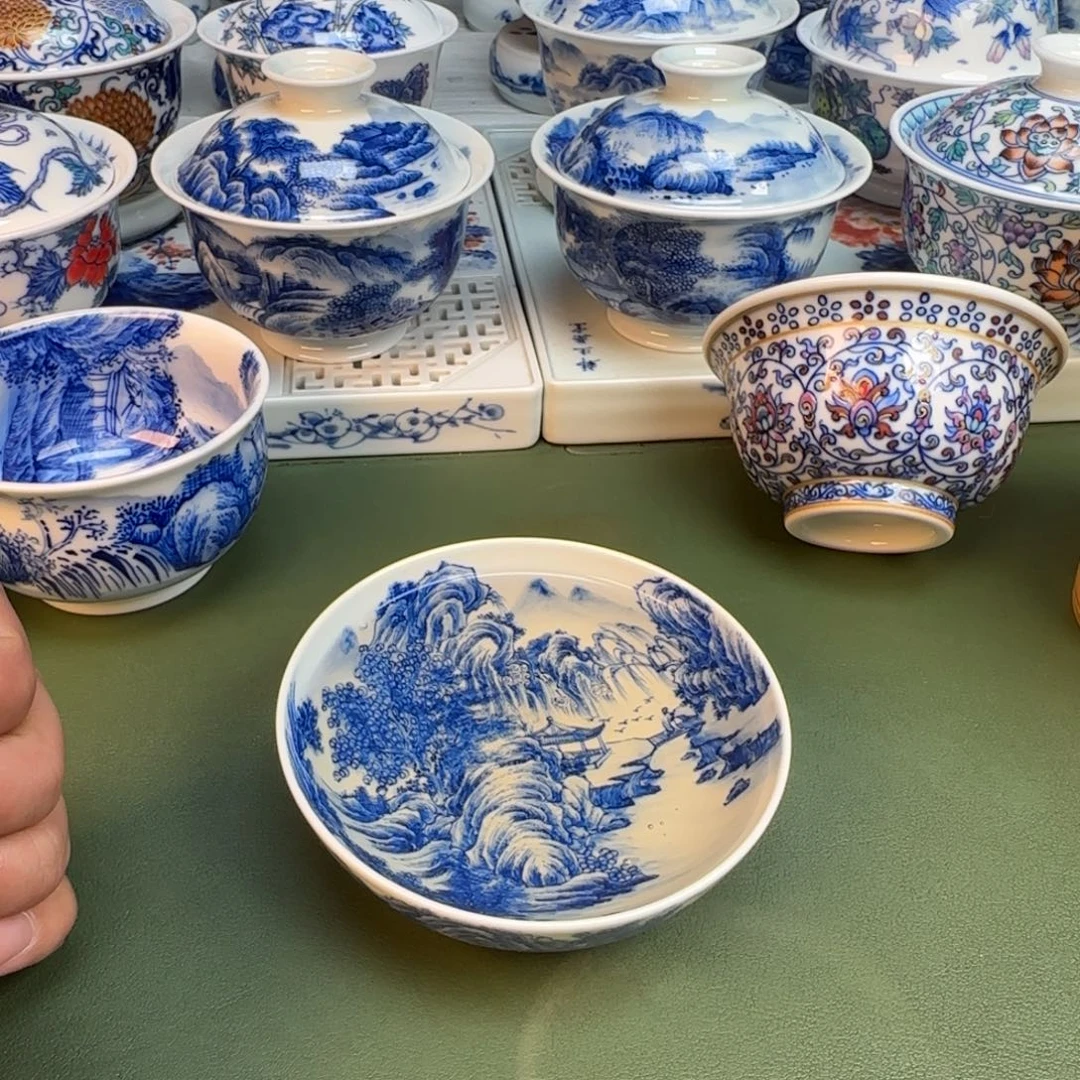 纯手工纯手绘茶具石头369